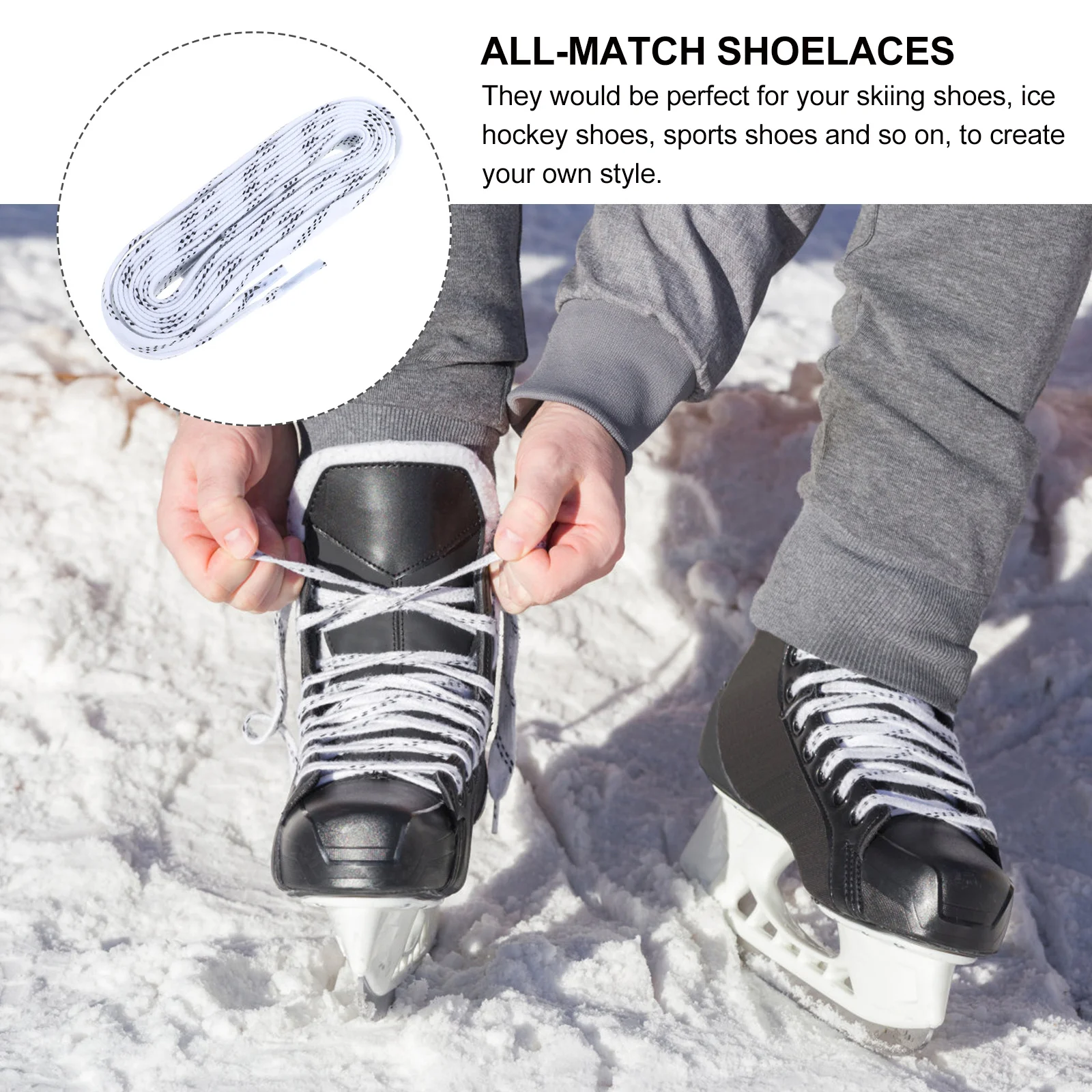 1 пара незамерзающих шнурков для хоккейных коньков - Фотография_5