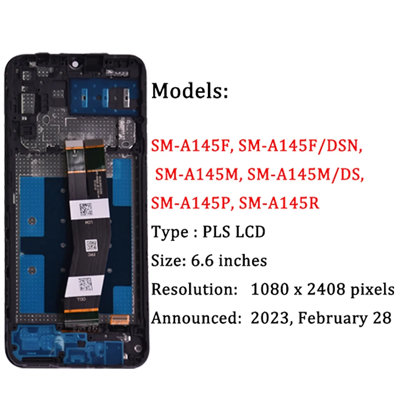 6,6 дюйма для samsung a14 4g жк-дисплей - Фотография_3