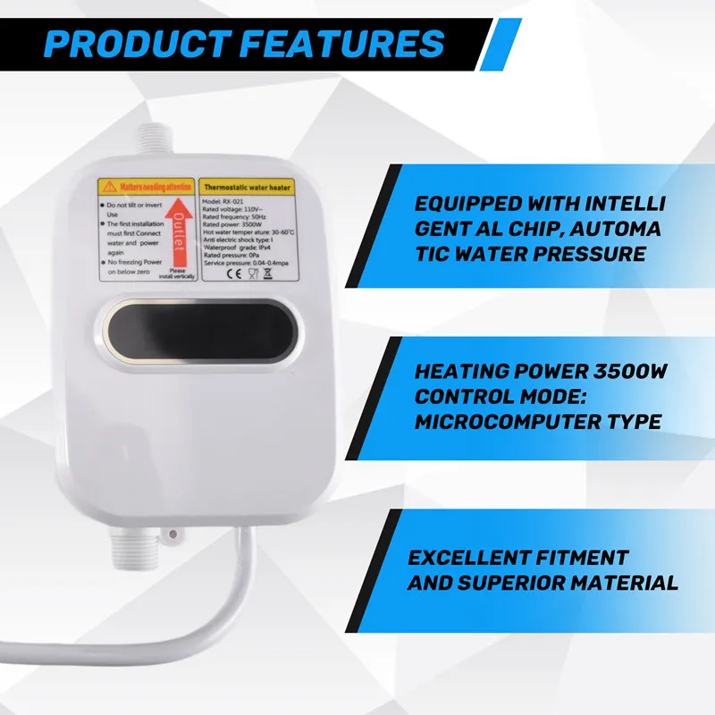 Электрический безрезервуарный мгновенный водонагреватель - Фотография_4