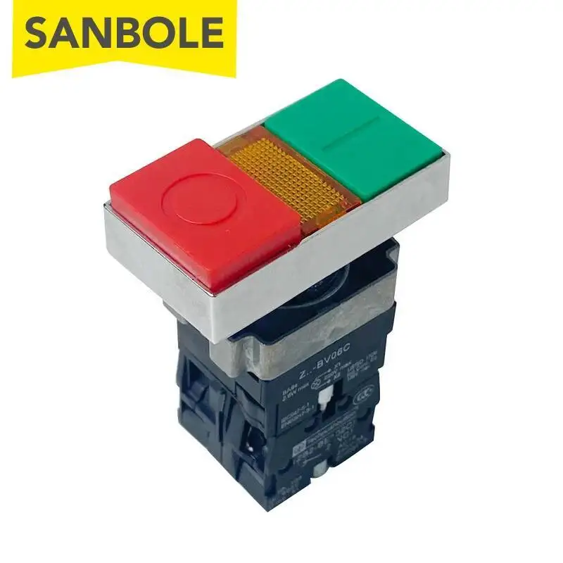 Кнопочный переключатель 22 мм красно-зеленый - Фотография_3