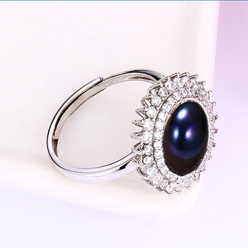 Ywyc 10-11 мм кольца с натуральным пресноводным культивированным жемчугом - Фотография_4