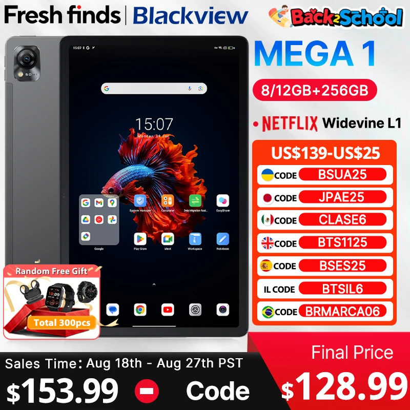 【мировая премьера】планшет blackview mega 1 с 11