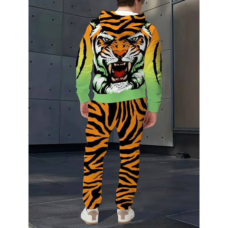 Комплект с капюшоном с 3d-принтом тигра - Фотография_5