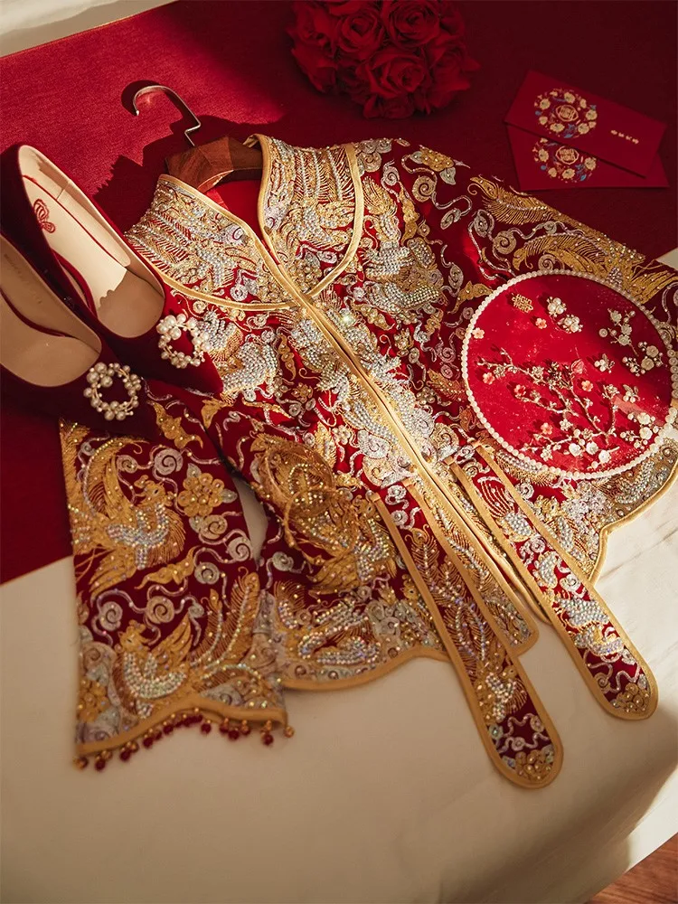 Носить свадебное платье дракона и феникса - Фотография_2