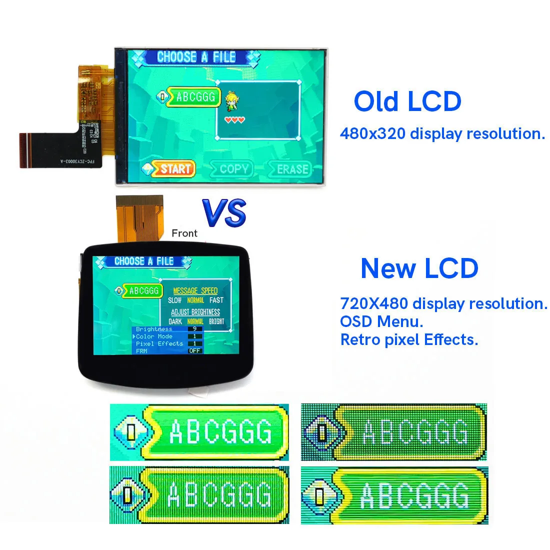 Hispeedido gba ips lcd v5 ламинированный - Фотография_4
