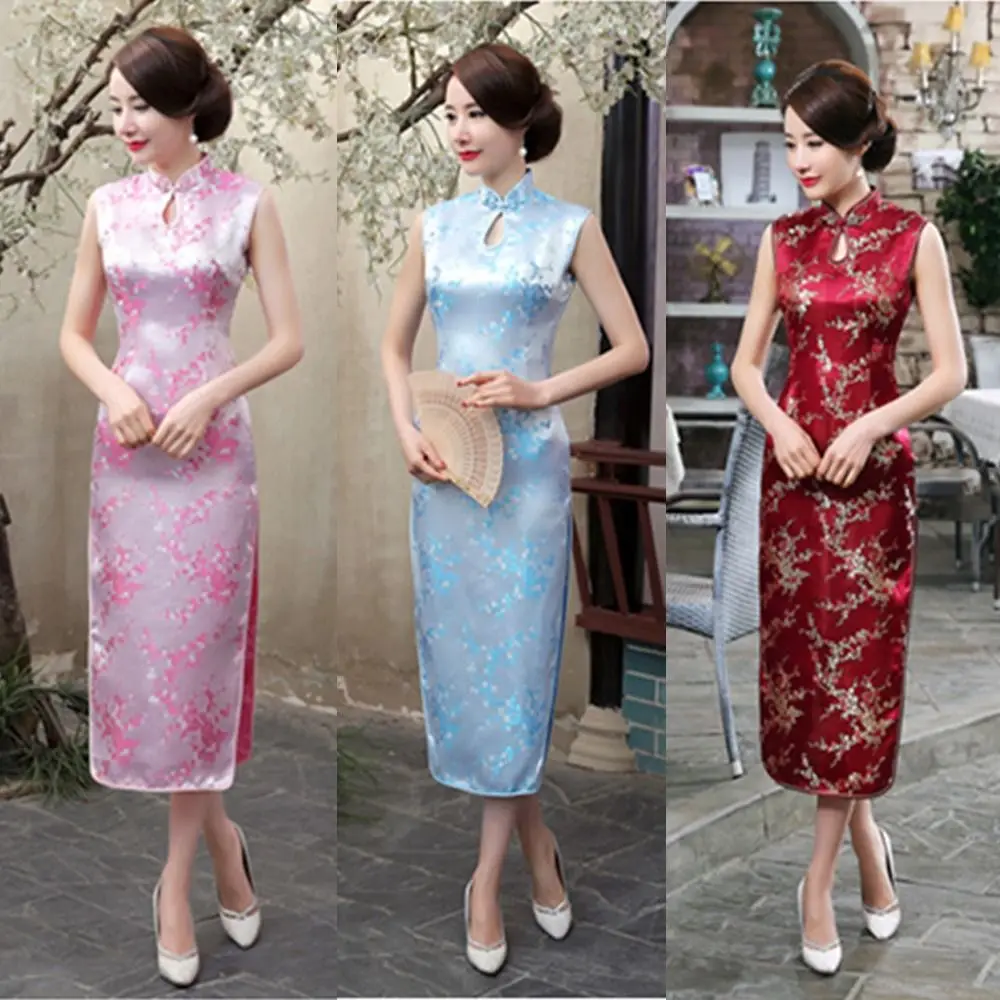 Элегантные платья cheongsam с цветочным