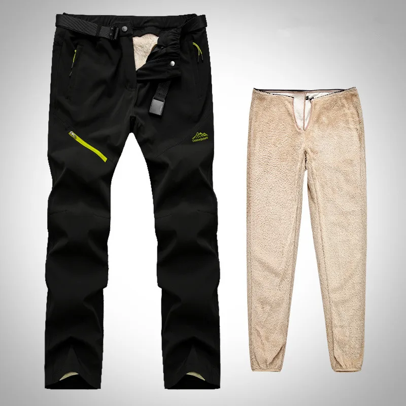 Зимние толстые теплые уличные брюки - Фотография_3