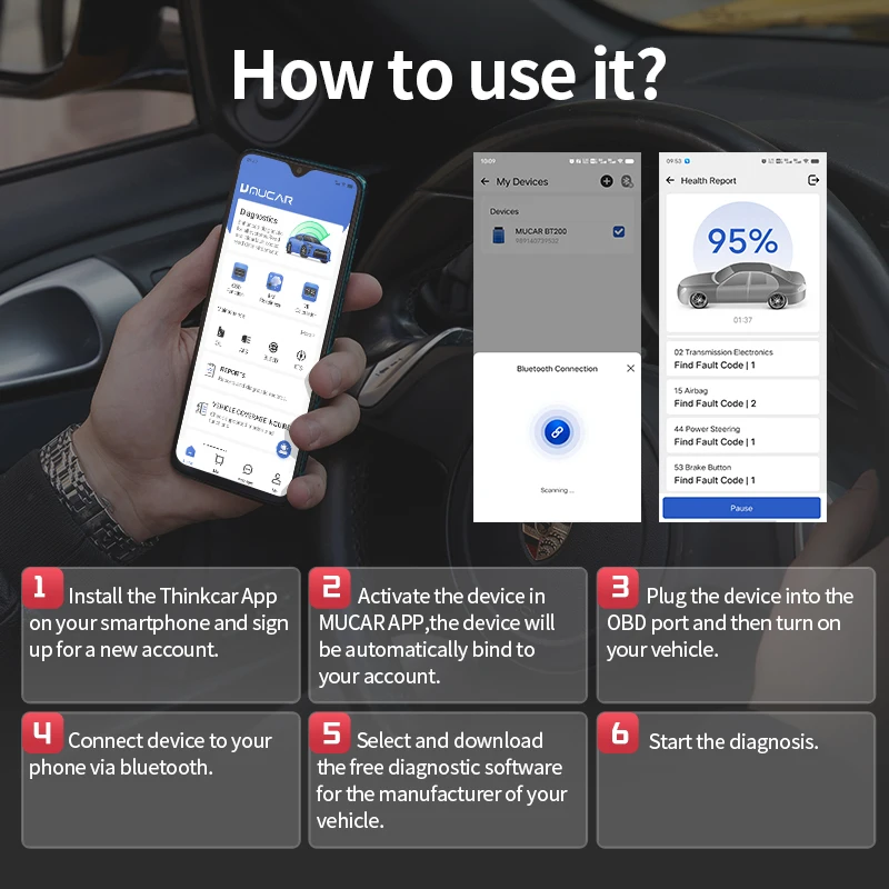 Bt200 pro obd2 сканер автоматическая - Фотография_6