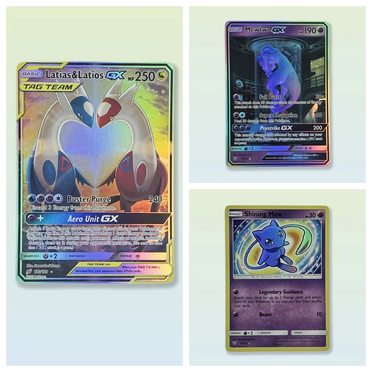 Фольгированные карты pkm для одиночных