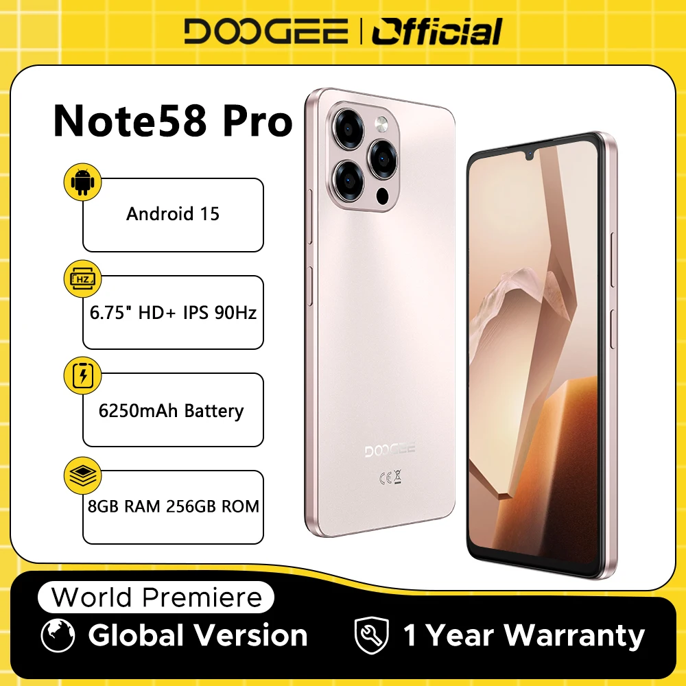 Глобальная версия смартфона doogee note58 pro