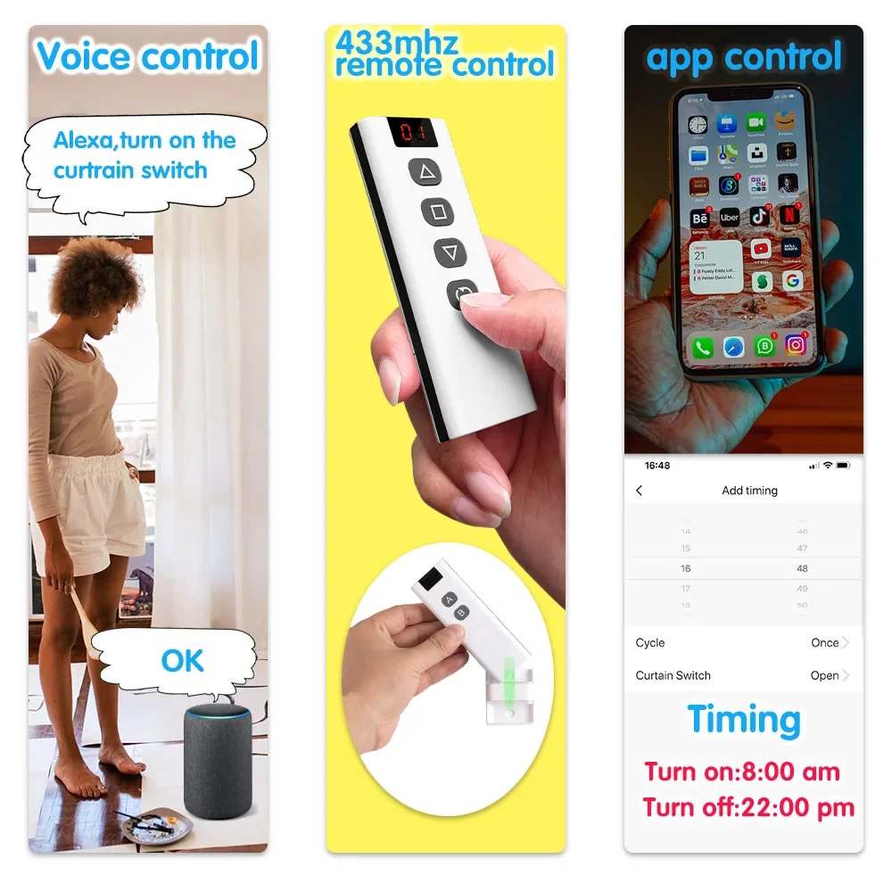 Wi-fi rf переключатель штор tuya - Фотография_5