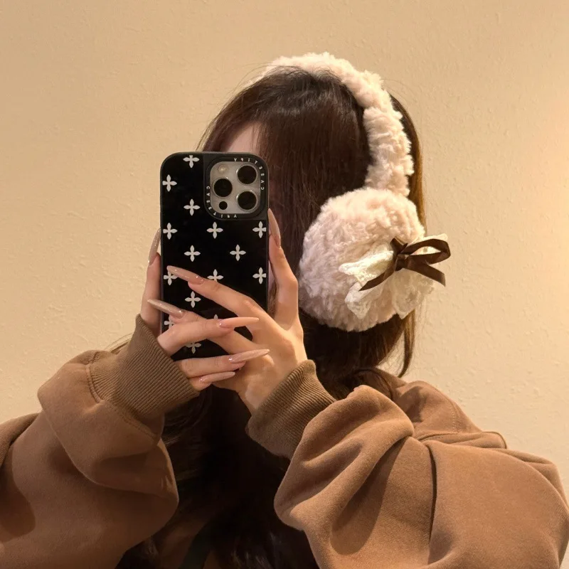 Женские наушники в корейском стиле с бантом kawaii - Фотография_3