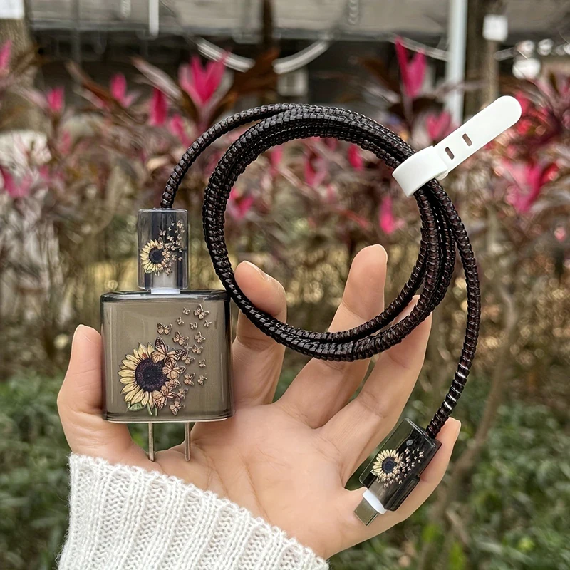 Креативный чехол с подсолнухом для iphone 15