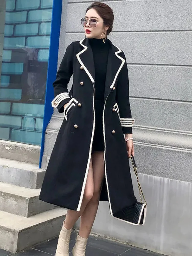 Британские толстые теплые шерстяные однотонные chaquetas на осень-зиму - Фотография_6