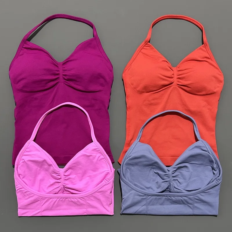 Женский длинный топ без логотипа на бретелях - Фотография_3