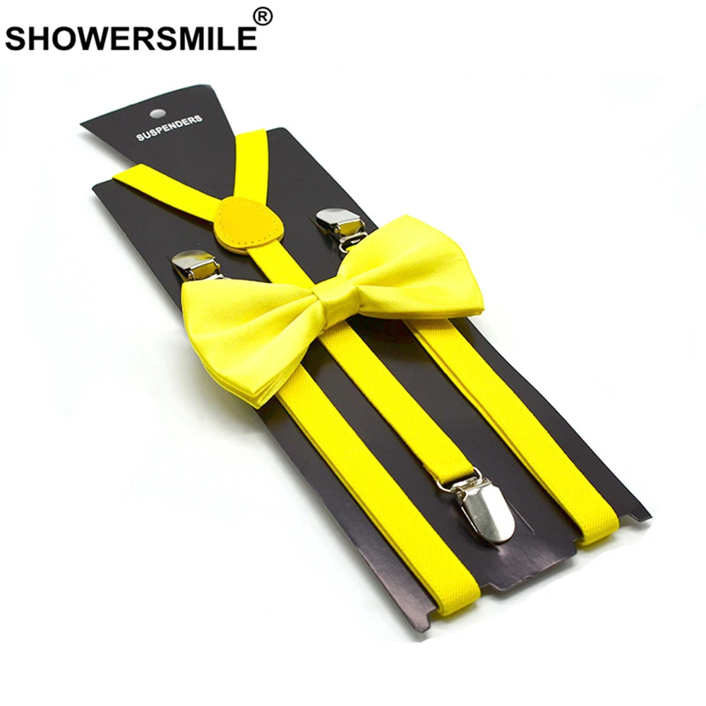 Подтяжки showersmile зеленые с галстуком-бабочкой для мужчин - Фотография_6