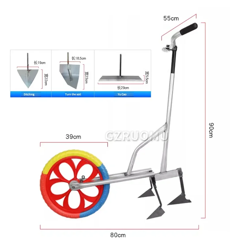 Ручной тяговый плуг микро культиватор - Фотография_3