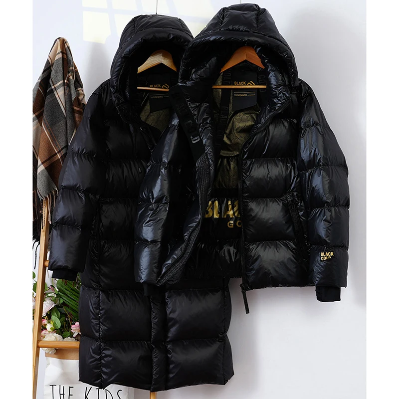 Schinteon женская белая куртка на утином пуху с капюшоном - Фотография_5