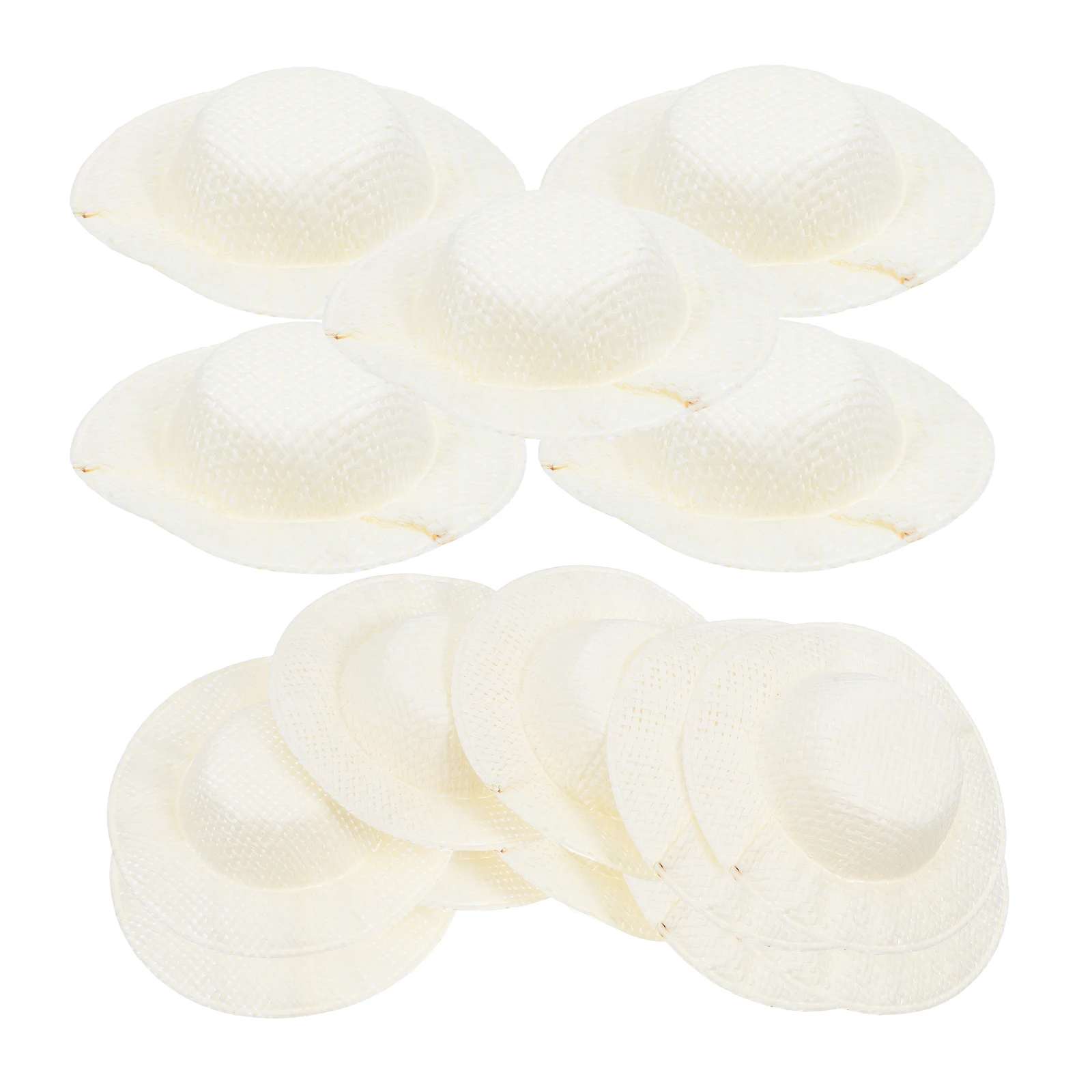 Мини-шапки с имитацией соломы