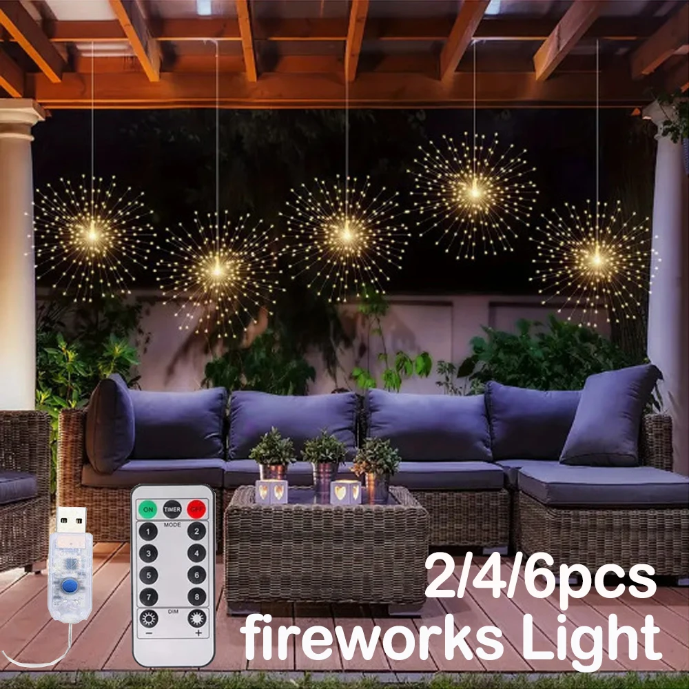 Diy фейерверк свет usb подвесная