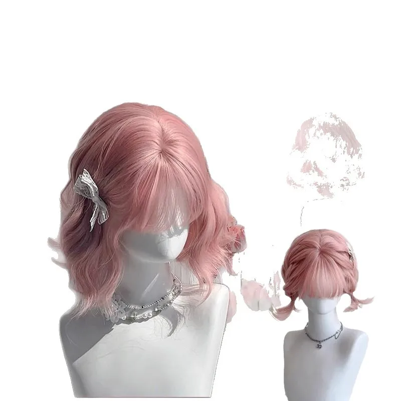 Парик розовый короткие волосы женский - Фотография_2