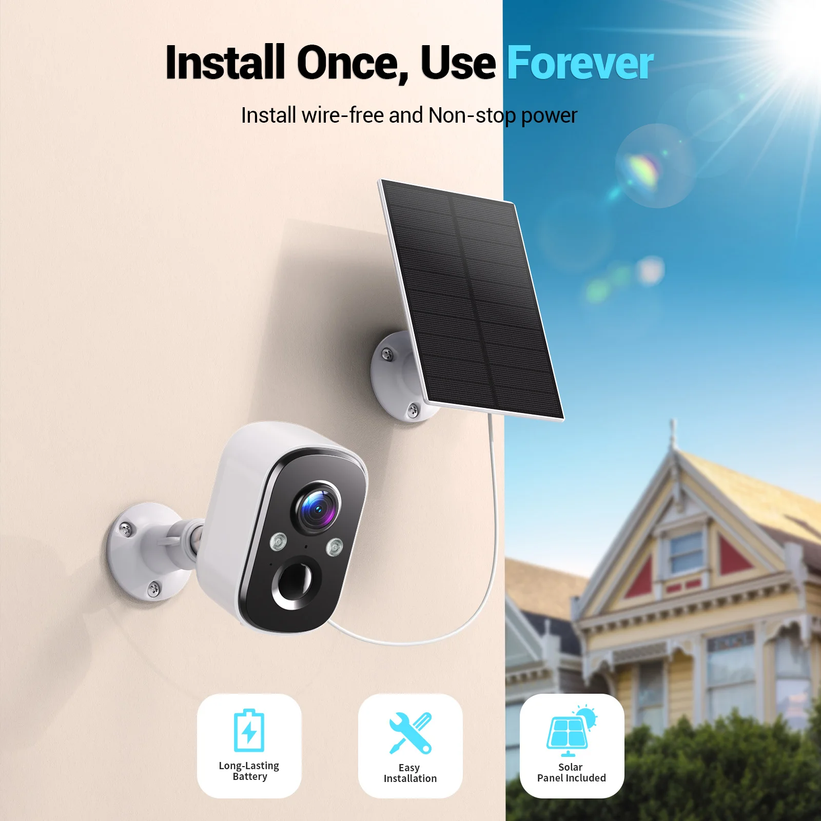 3mp, wifi, солнечная батарея
