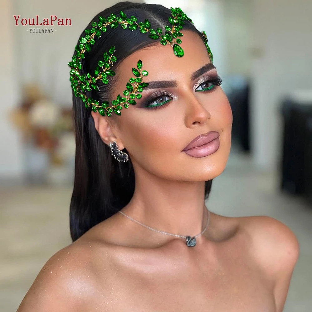 Youlapan свадебная повязка на голову со стразами - Фотография_3