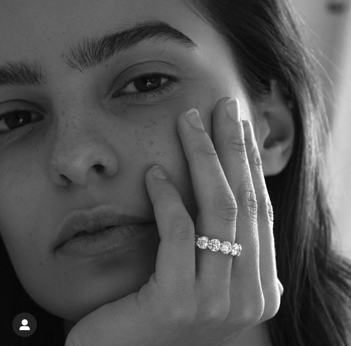 Кольцо promise band 4 мм aaaaa с цирконом и цирконием - Фотография_2