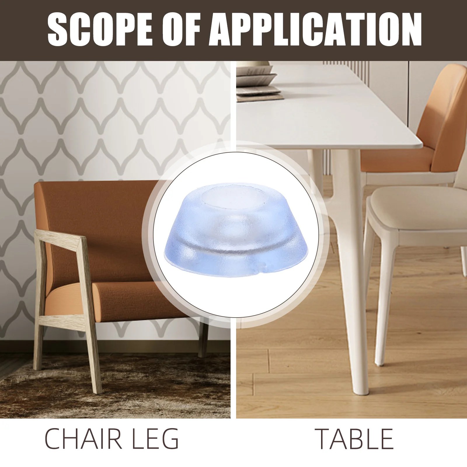 Прозрачные силиконовые нескользящие резиновые ножки для разделочных досок - Фотография_4