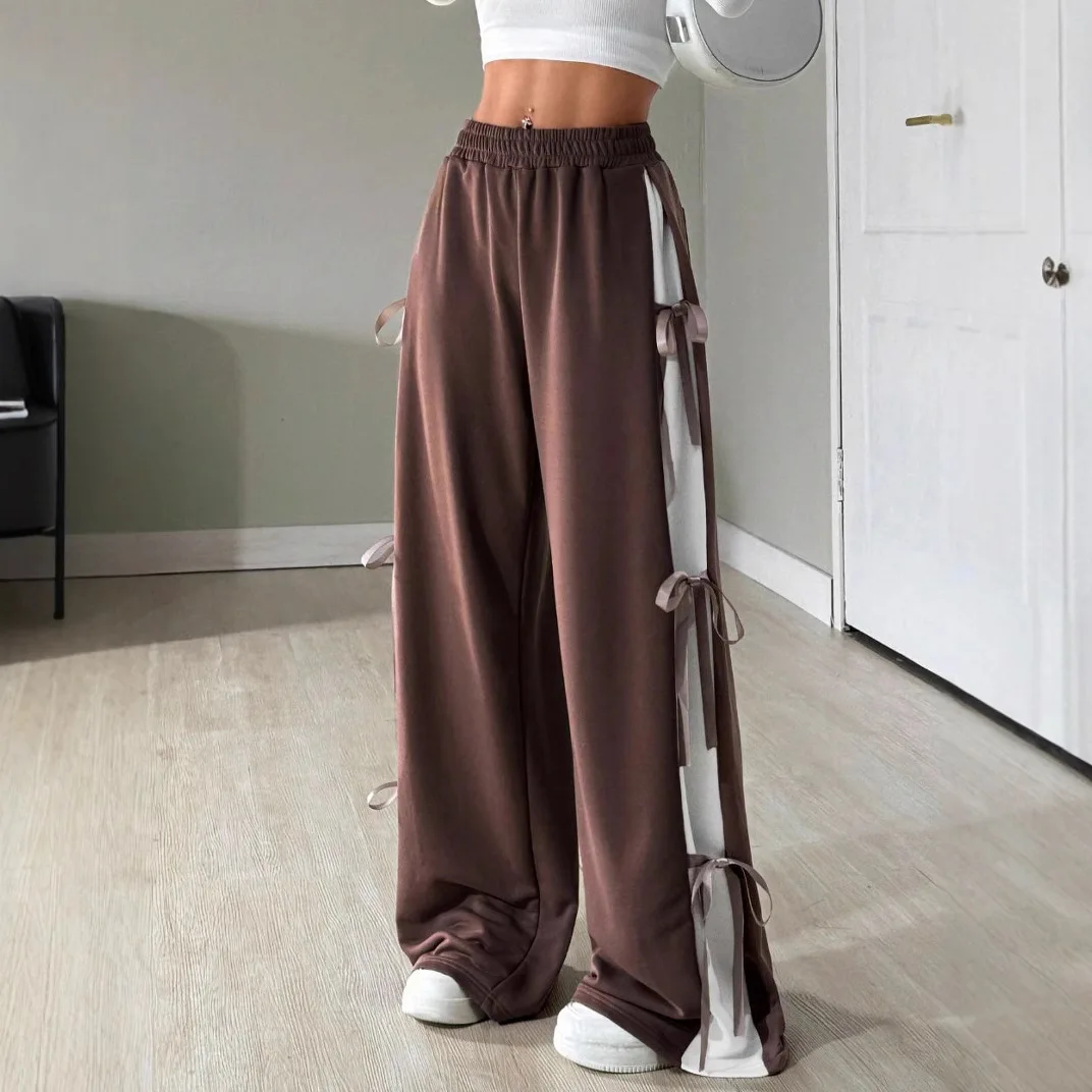 Брюки длинные широкие брюки женские