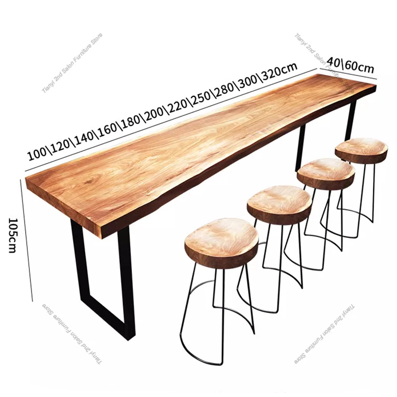 Скандинавский оригинальный барный стол из массива дерева - Фотография_6