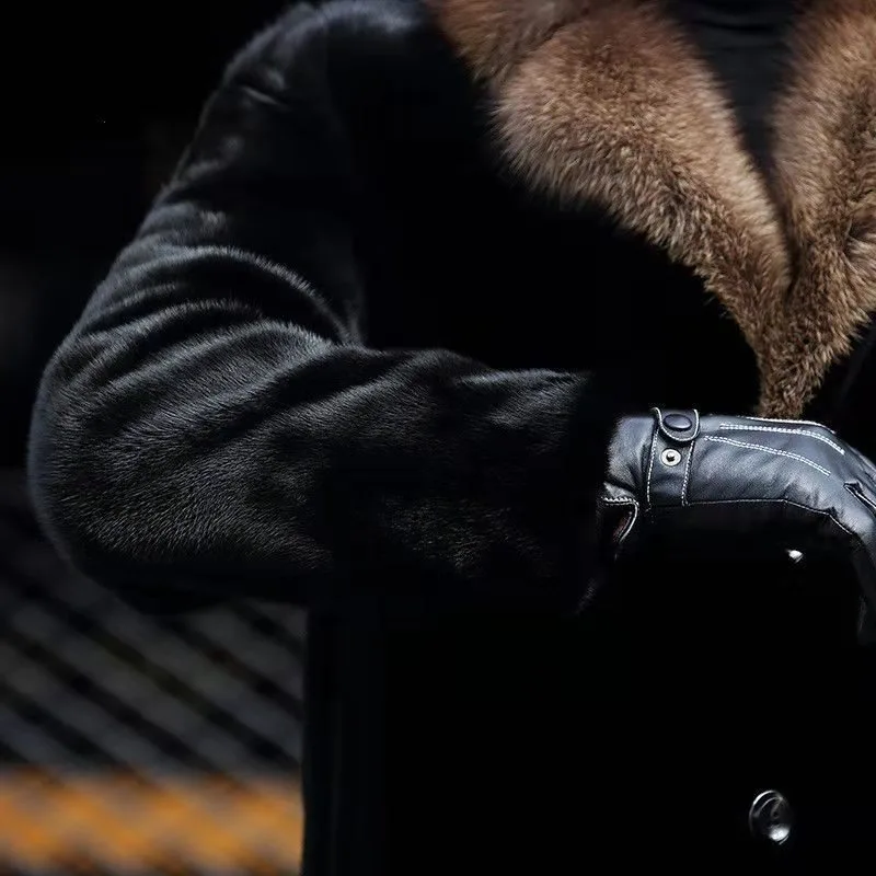 Норковое пальто с воротником - Фотография_4