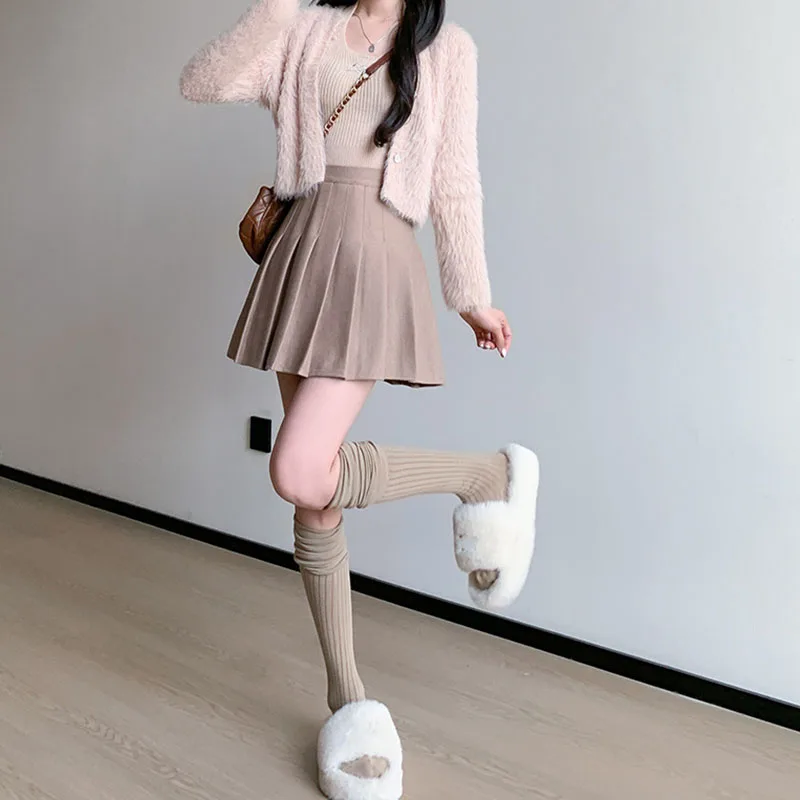 Осень-зима, шерстяные плиссированные юбки - Фотография_3