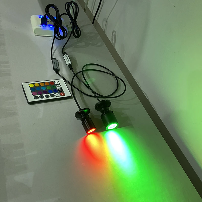 Usb led 1w 3w rgb spotlight mini - Фотография_4