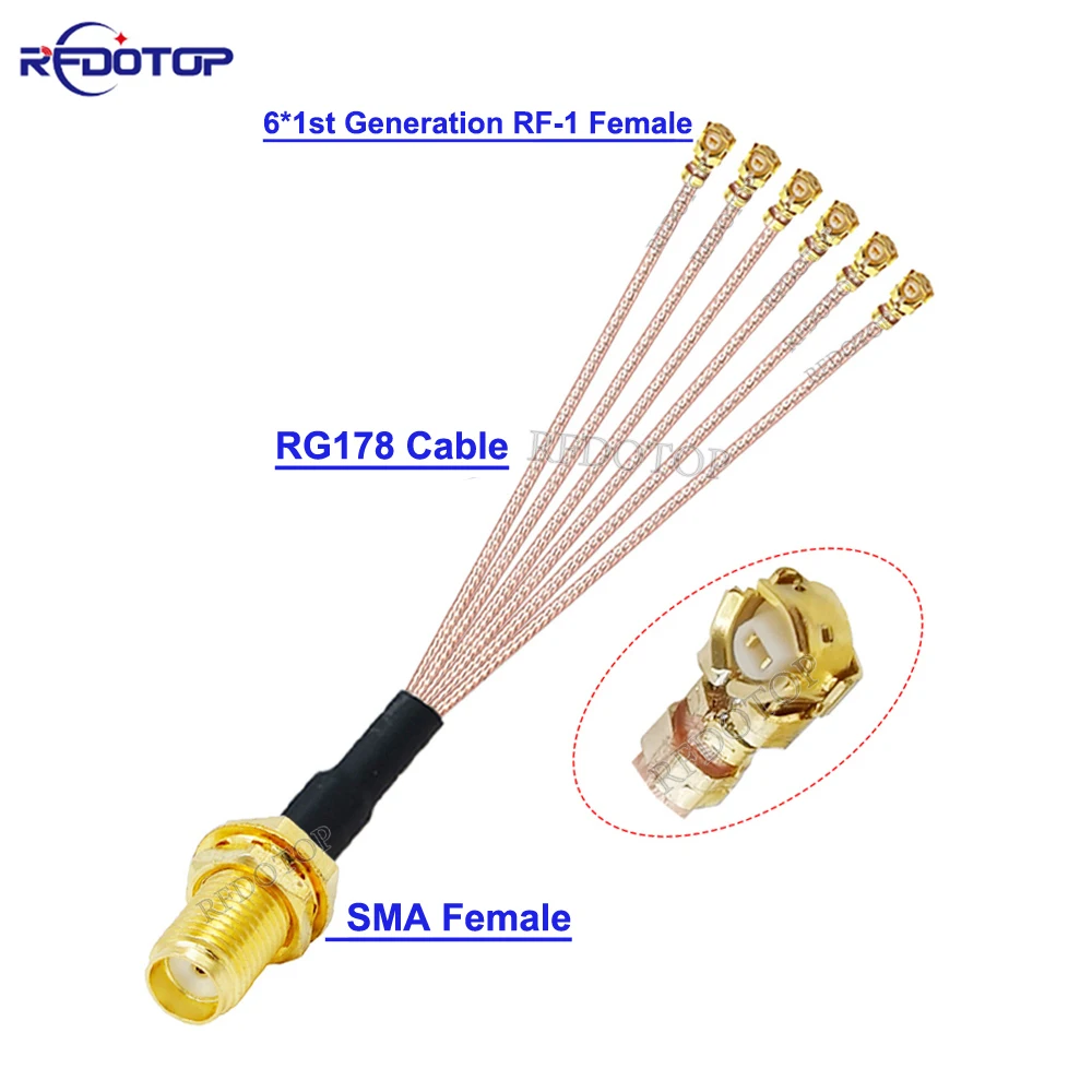 Sma rp/sma гнездо до 6 x u.fl ipx-1