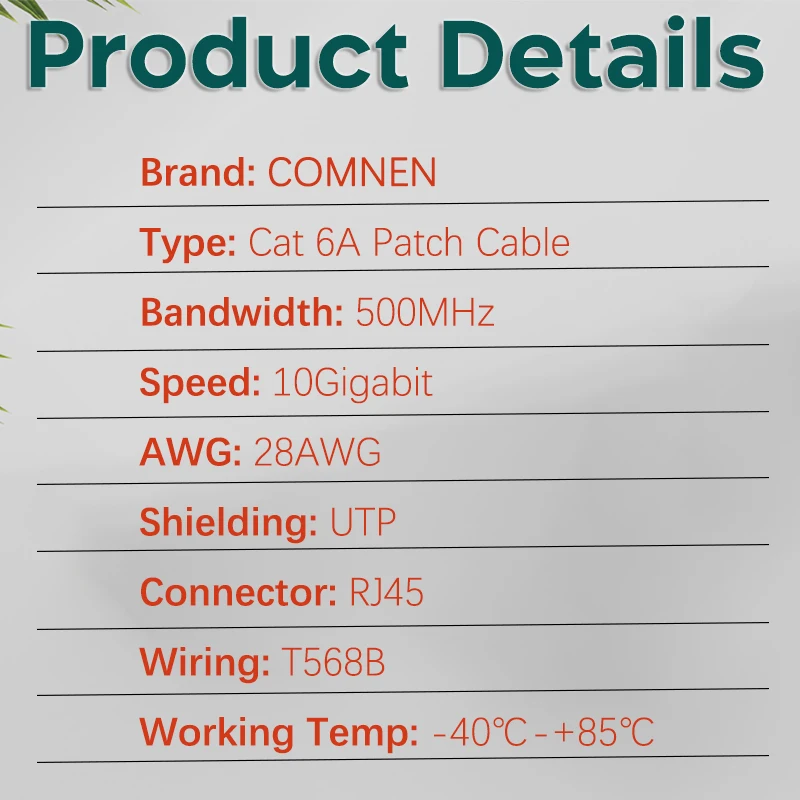 Кабель comnen ethernet rj45 cat6a - Фотография_6