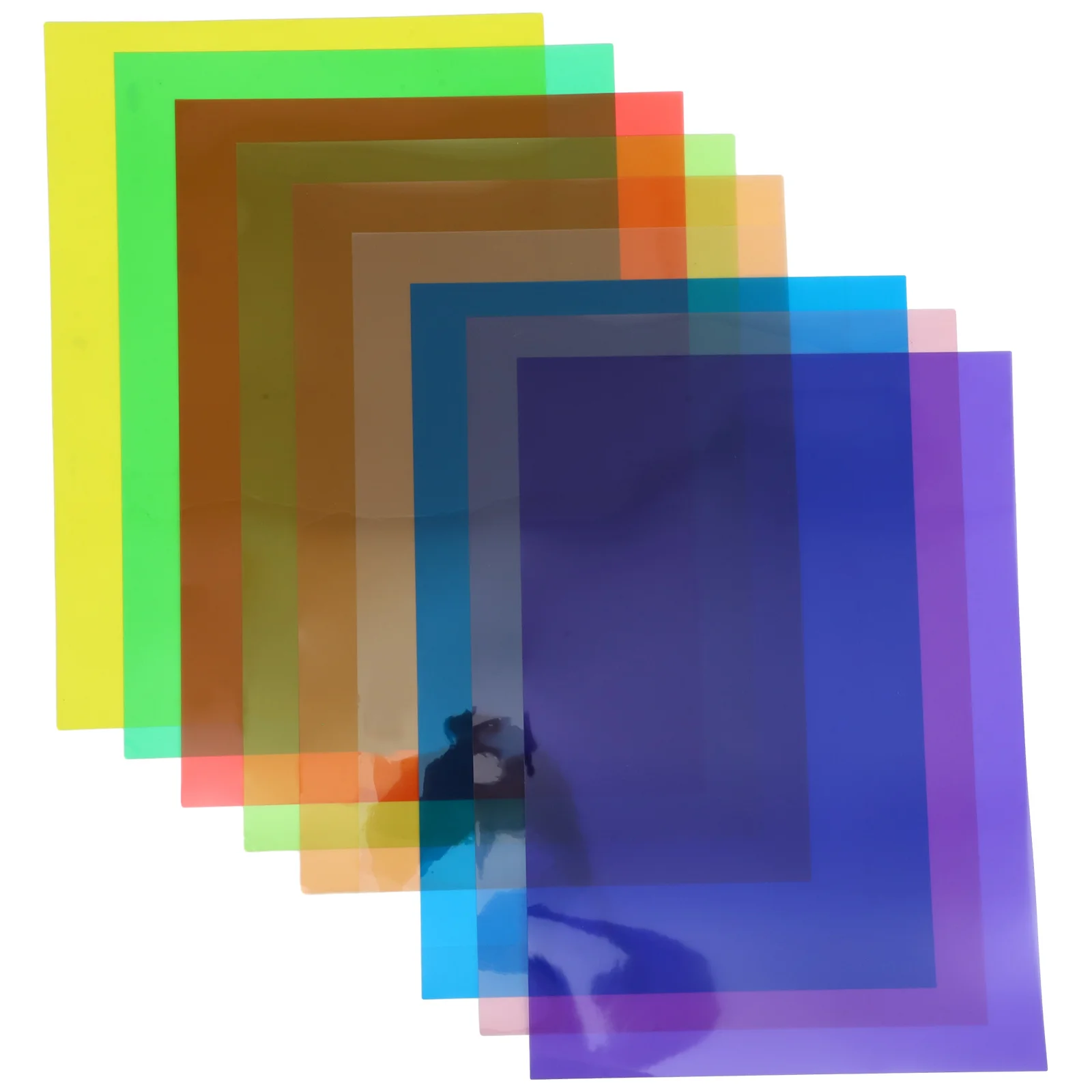 9 листов, прозрачные цветные целлофановые листы - Фотография_5