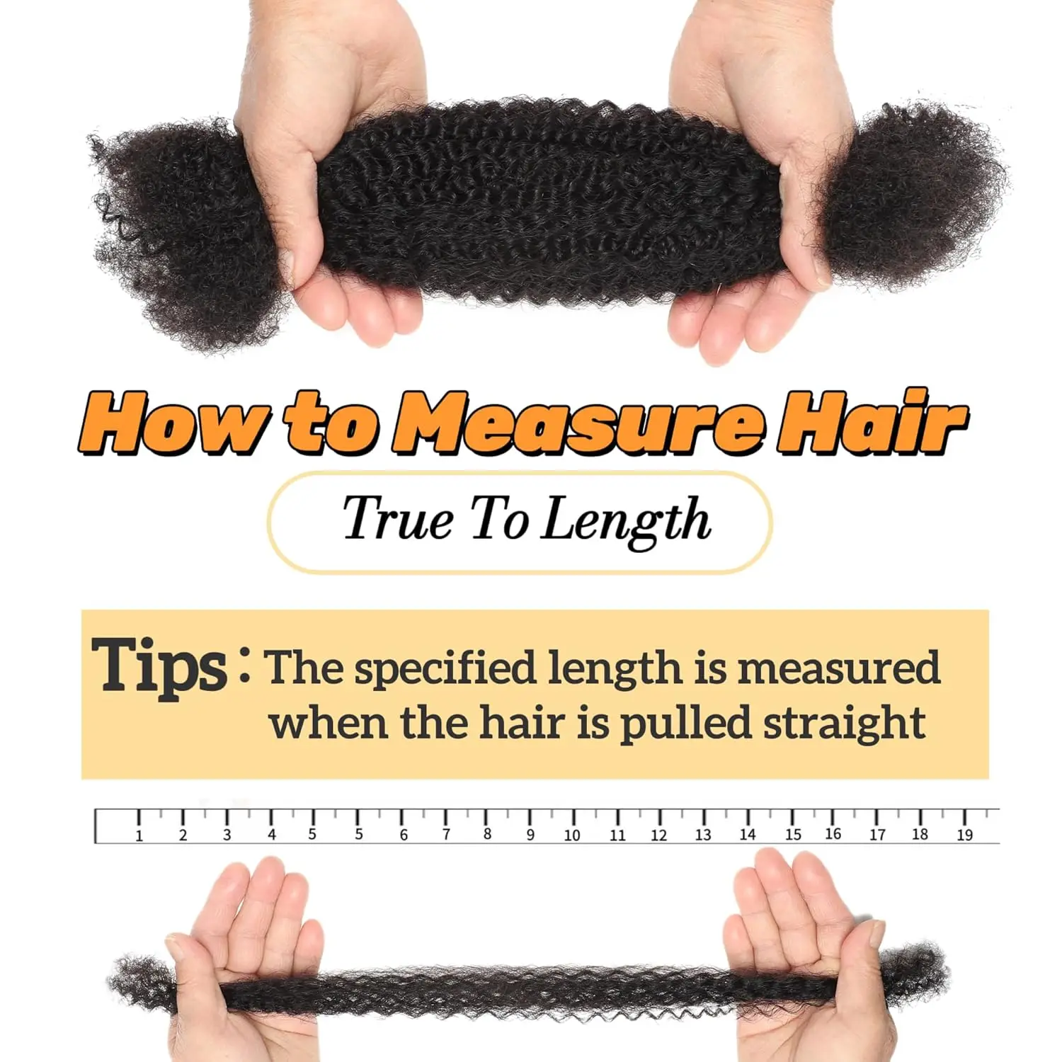 Афро-кудрявый 4c вьющийся объемный - Фотография_5