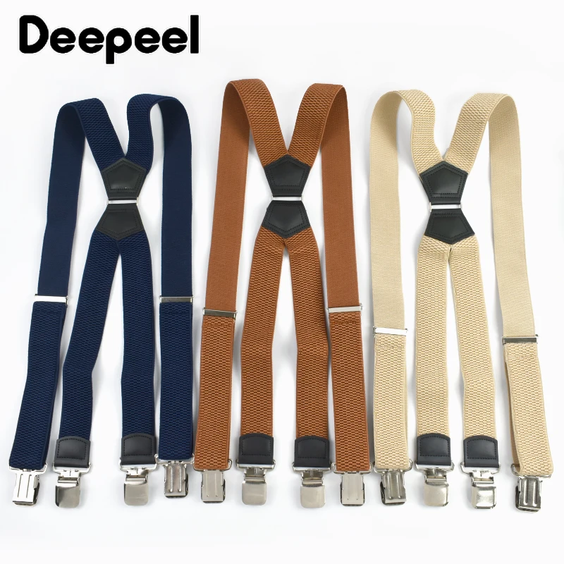 3,8*120 см, мужские подтяжки с 4 зажимами - Фотография_2