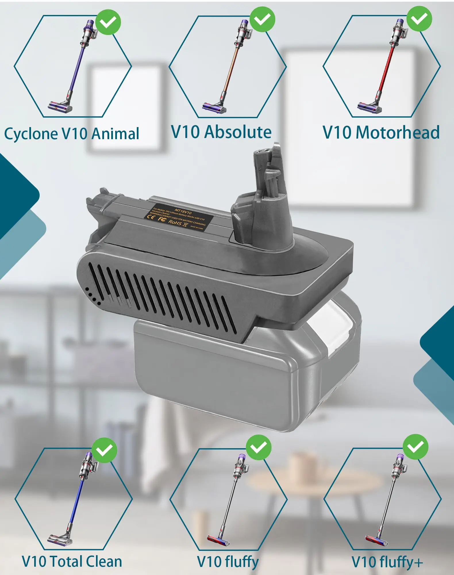 Адаптер аккумулятора mt18v10 для dyson v10 - Фотография_4