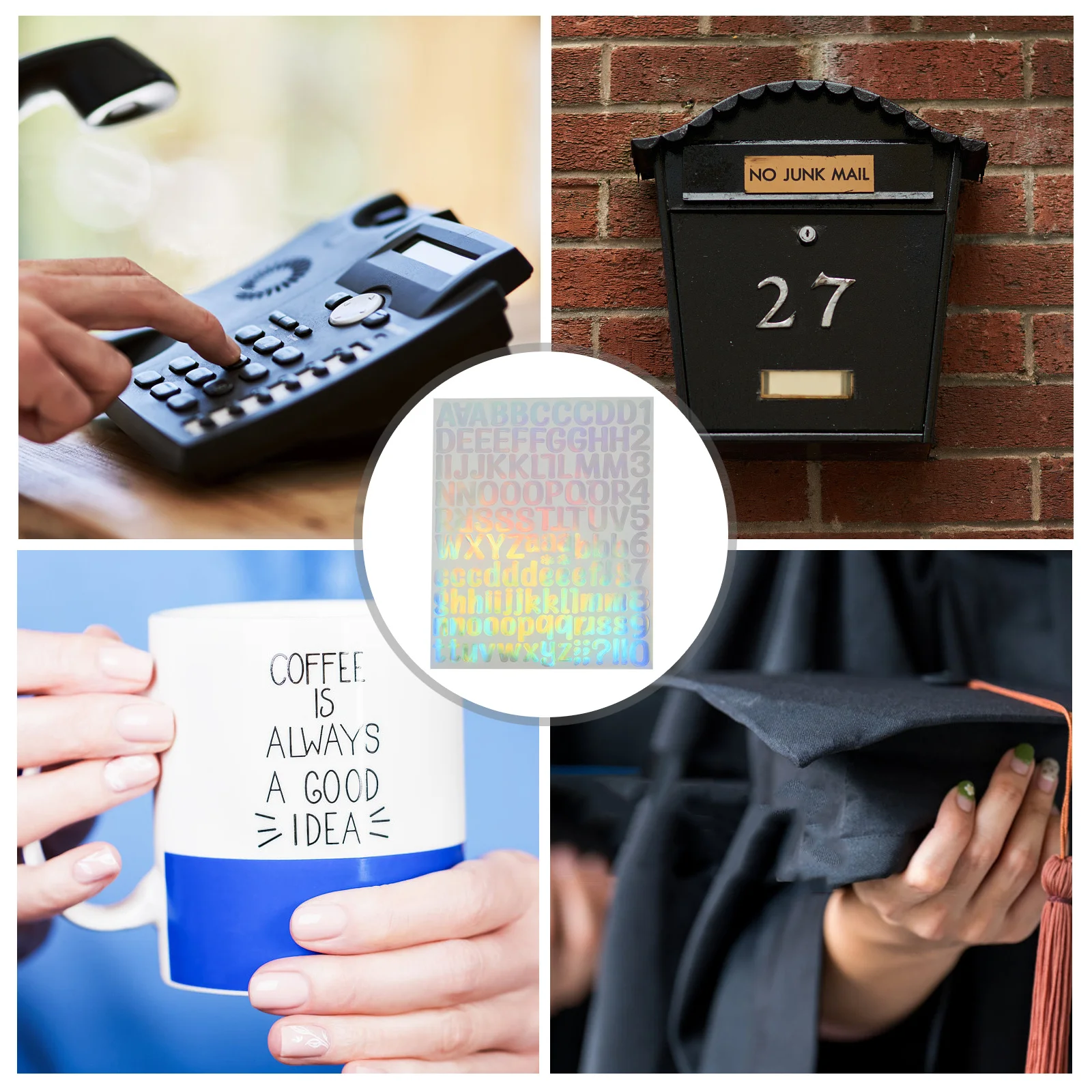 10 листов лазерные наклейки с номерами - Фотография_6