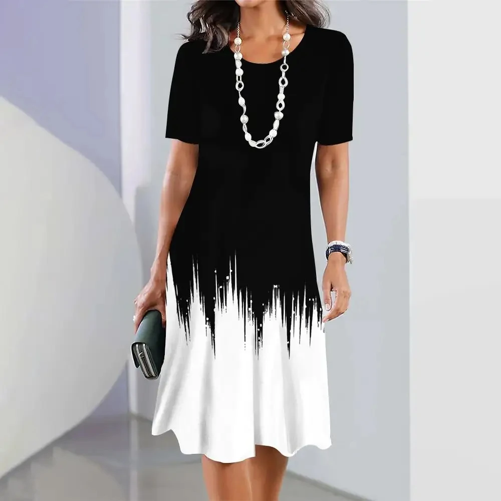 Новые женские платья в полоску с принтом - Фотография_6