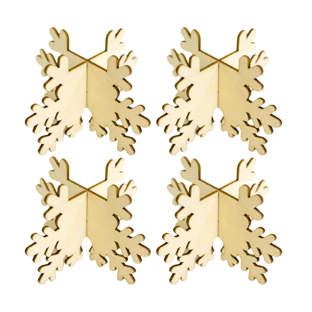 Деревянный держатель в виде снежинки