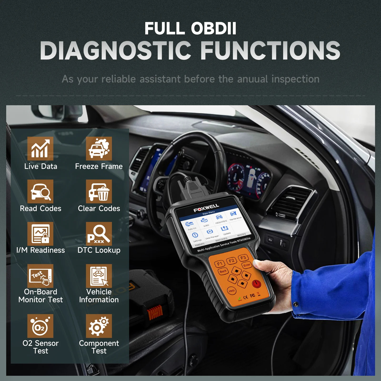 Foxwell nt650 elite obd2 автомобильный - Фотография_4