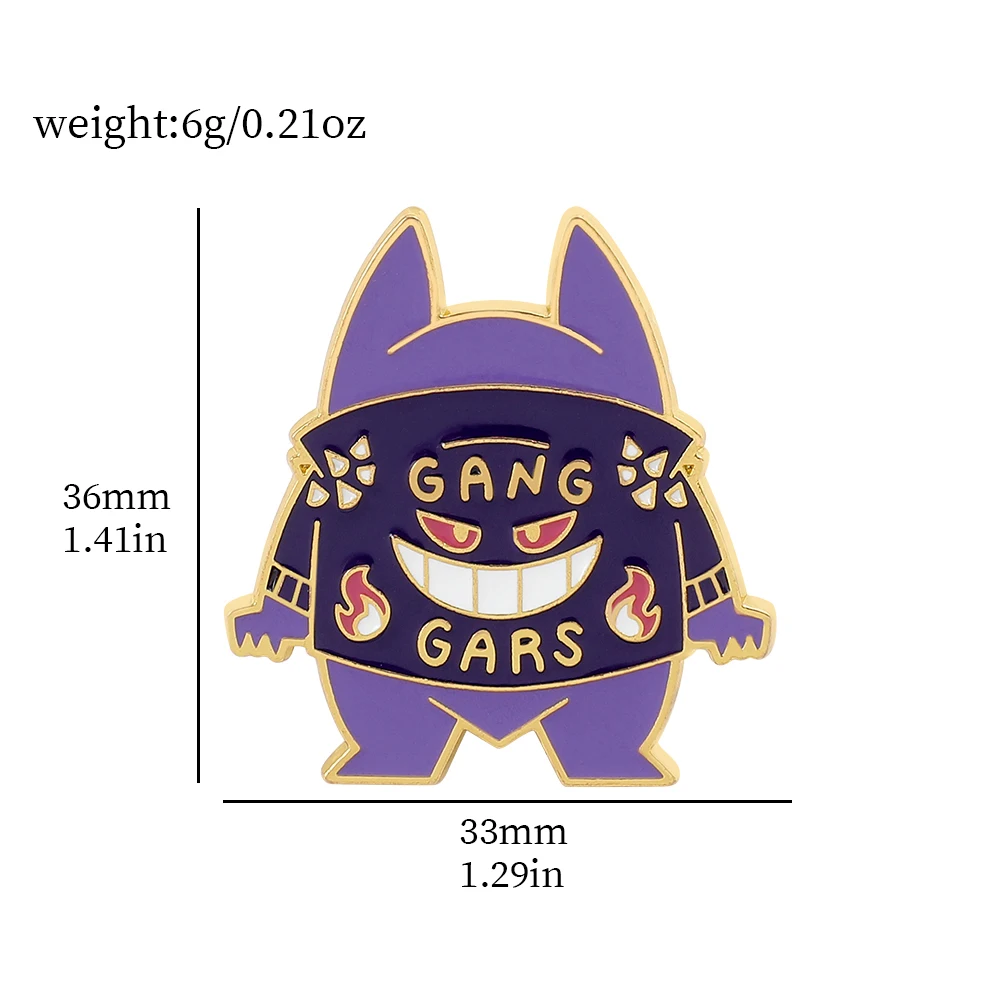 Эмалированные булавки для лацканов gengar - Фотография_2