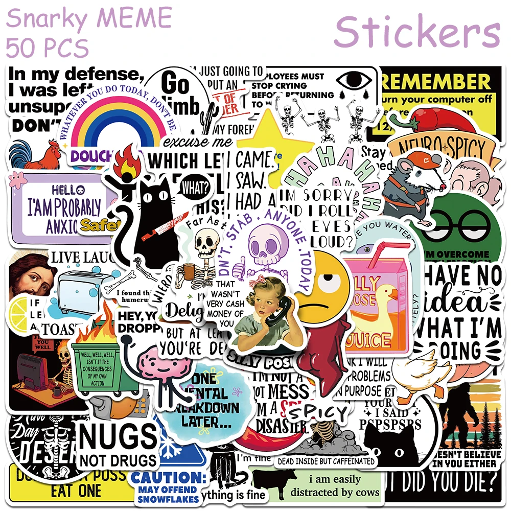 Наклейки с рисунком snarky meme - Фотография_2