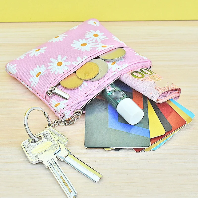 Кошелек для монет с принтом ромашки - Фотография_4