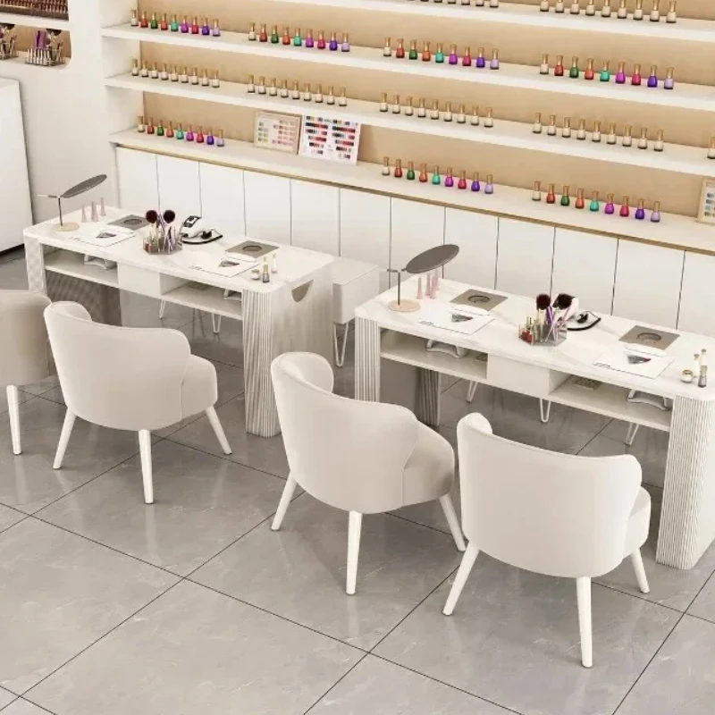 Белый органайзер для дизайна стола для ногтей - Фотография_4