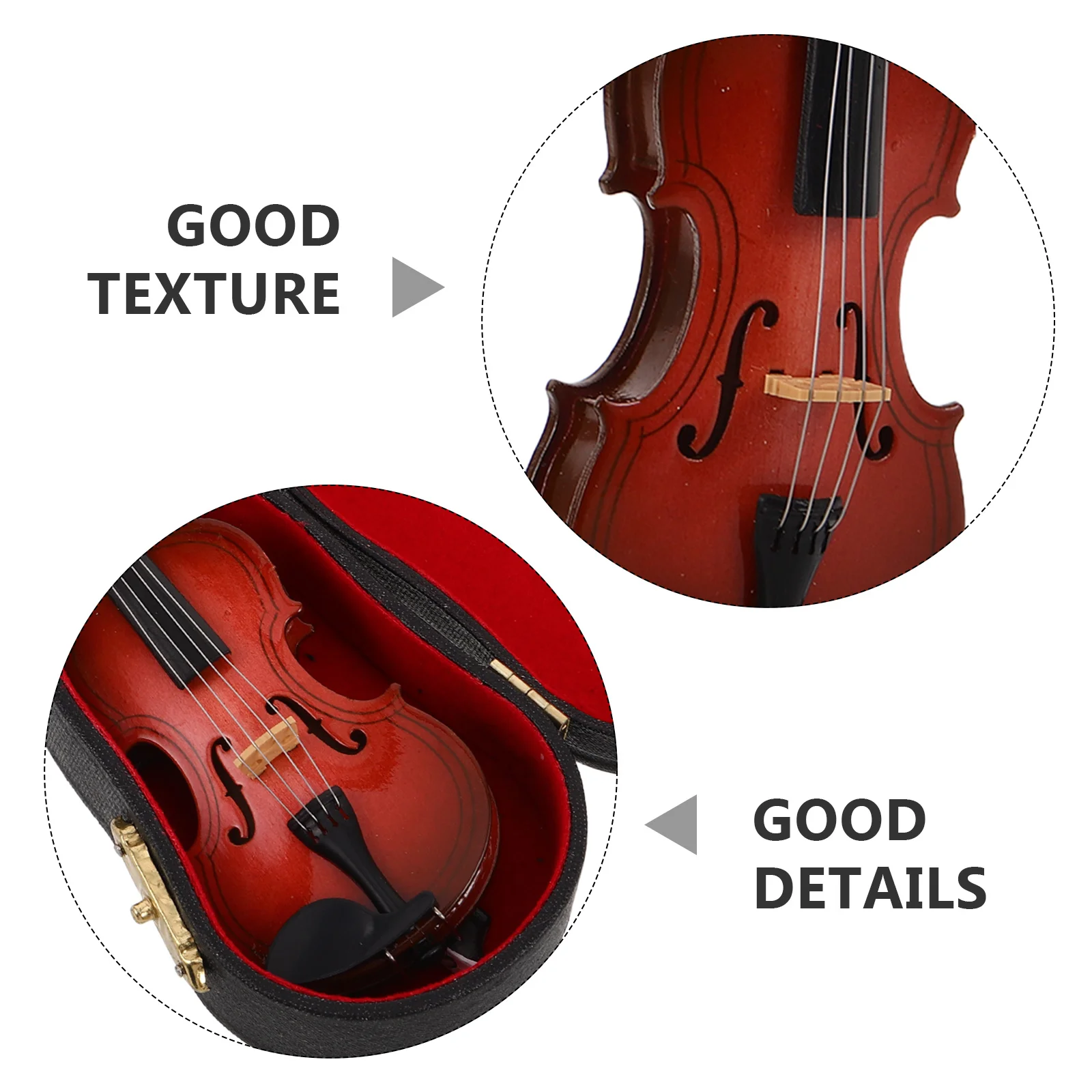 Мини-деревянная скрипка 12 см - Фотография_3