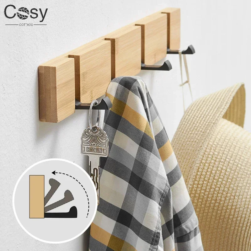 Деревянный невидимый крючок для ванной комнаты - Фотография_3